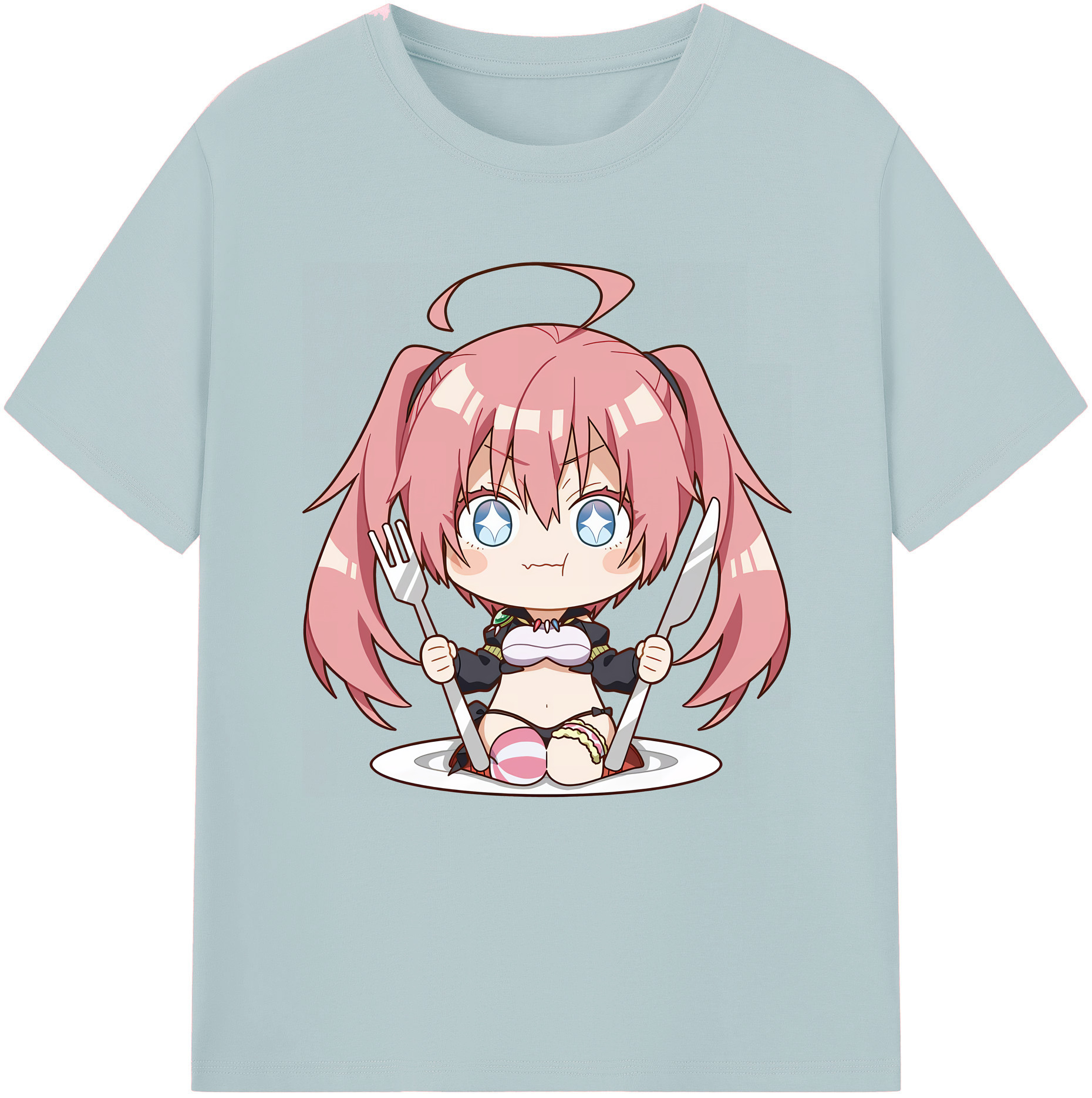 （画像用） 転スラ Regarding Reincarnated to Slime 綿100％半袖Tシャツ（フロントプリント）